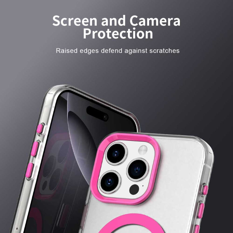 For iPhone 15 Pro Color Blocking Series MagSafe Magnetic PC Hybrid TPU Phone Case