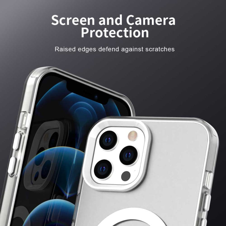 For iPhone 14 Pro Color Blocking Series MagSafe Magnetic PC Hybrid TPU Phone Case