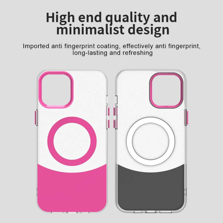 For iPhone 14 Pro Color Blocking Series MagSafe Magnetic PC Hybrid TPU Phone Case