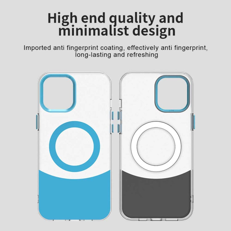 For iPhone 13 Pro Max Color Blocking Series MagSafe Magnetic PC Hybrid TPU Phone Case