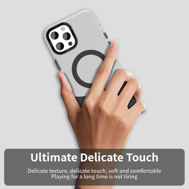 For iPhone 13 Pro Color Blocking Series MagSafe Magnetic PC Hybrid TPU Phone Case