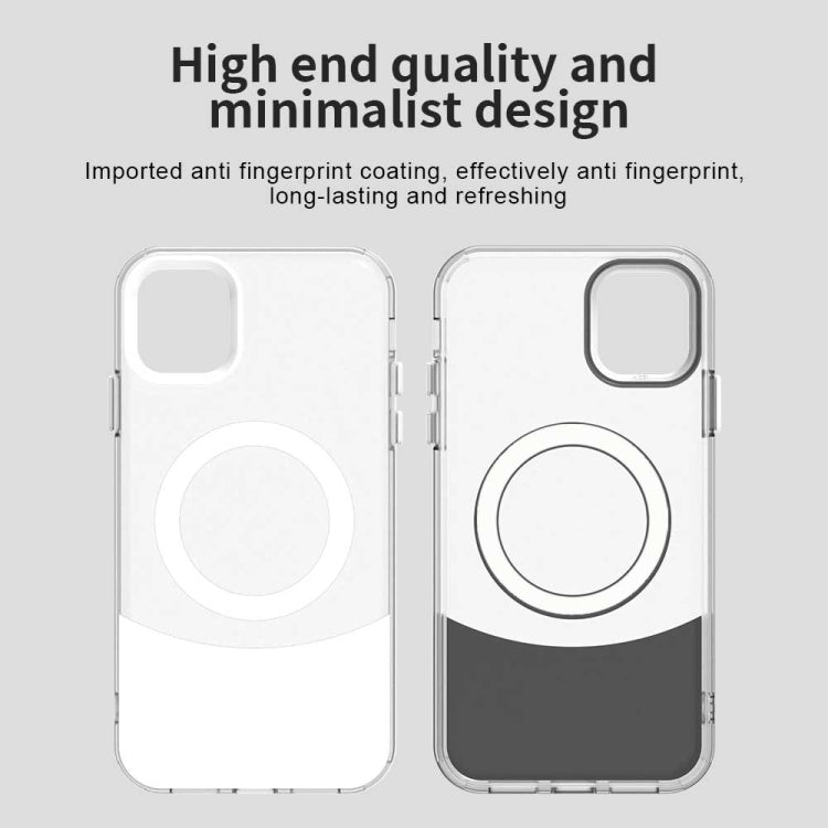 For iPhone 11 Color Blocking Series MagSafe Magnetic PC Hybrid TPU Phone Case