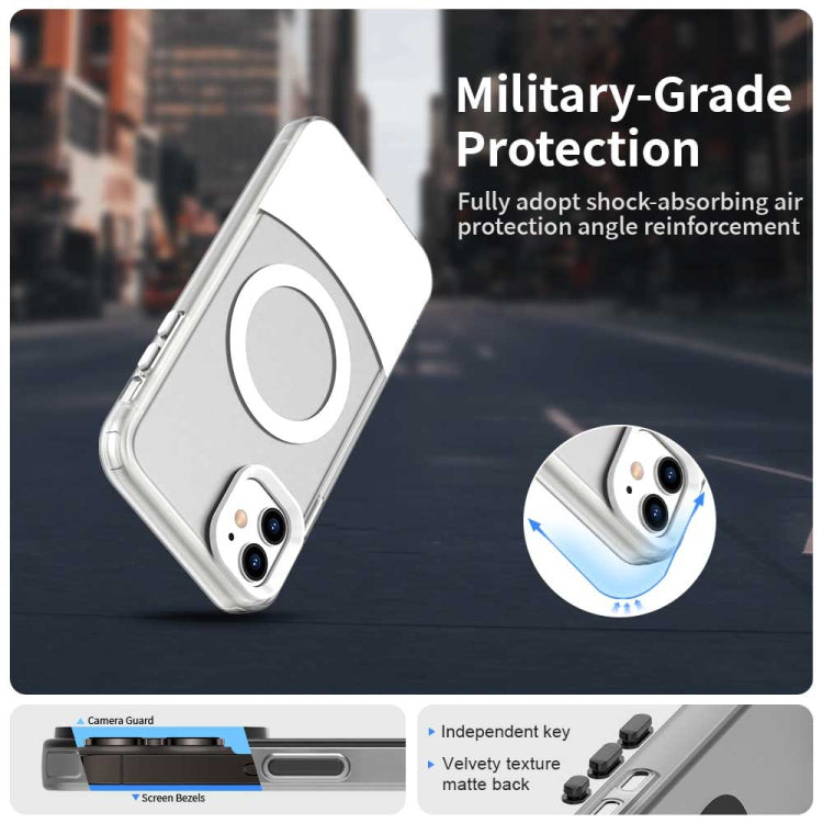 For iPhone 11 Color Blocking Series MagSafe Magnetic PC Hybrid TPU Phone Case