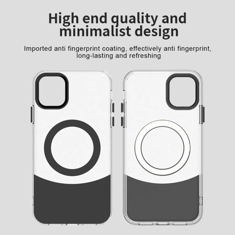 For iPhone 11 Color Blocking Series MagSafe Magnetic PC Hybrid TPU Phone Case