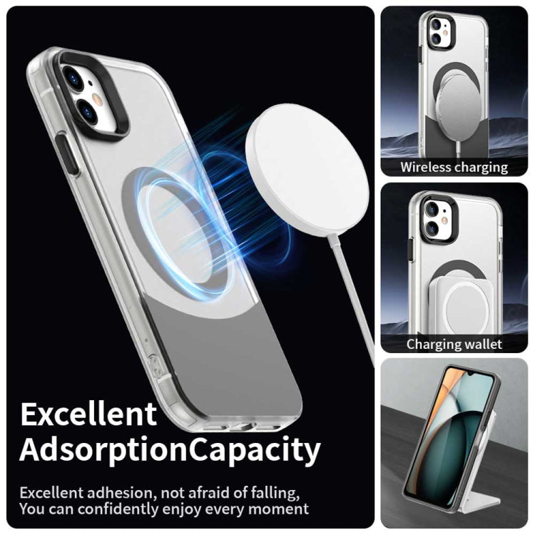 For iPhone 11 Color Blocking Series MagSafe Magnetic PC Hybrid TPU Phone Case