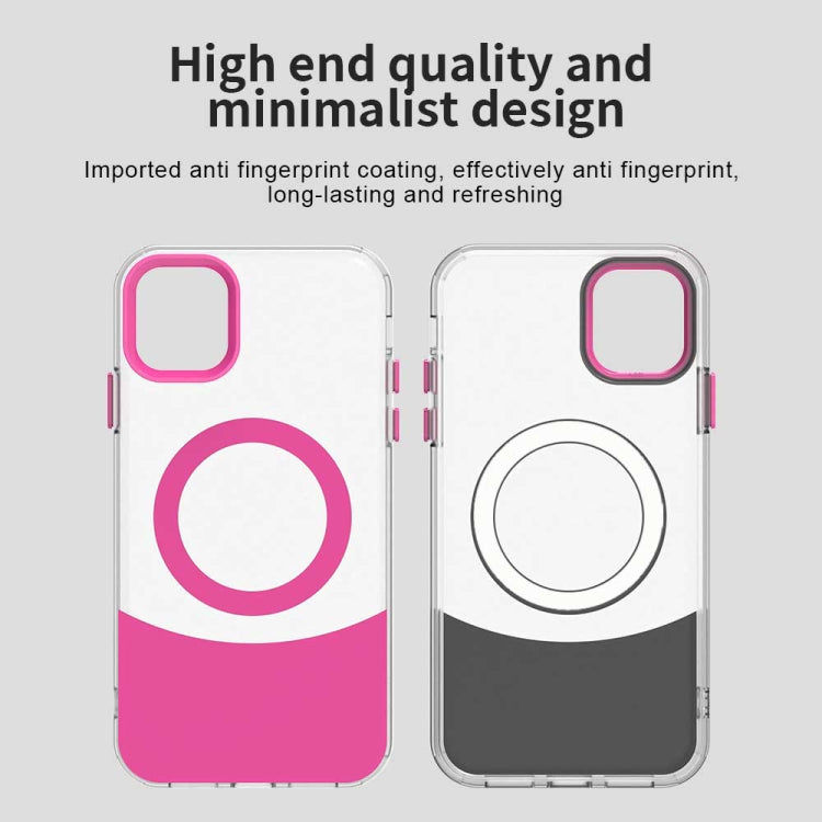 For iPhone 11 Color Blocking Series MagSafe Magnetic PC Hybrid TPU Phone Case