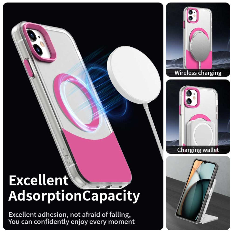 For iPhone 11 Color Blocking Series MagSafe Magnetic PC Hybrid TPU Phone Case