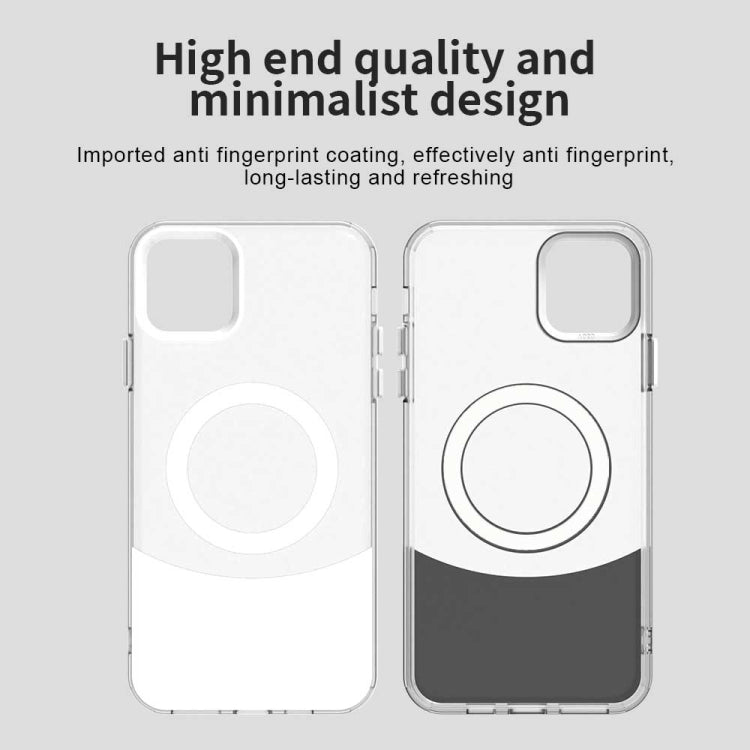 For iPhone 11 Pro Color Blocking Series MagSafe Magnetic PC Hybrid TPU Phone Case