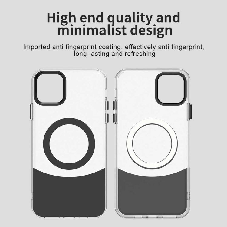 For iPhone 11 Pro Color Blocking Series MagSafe Magnetic PC Hybrid TPU Phone Case