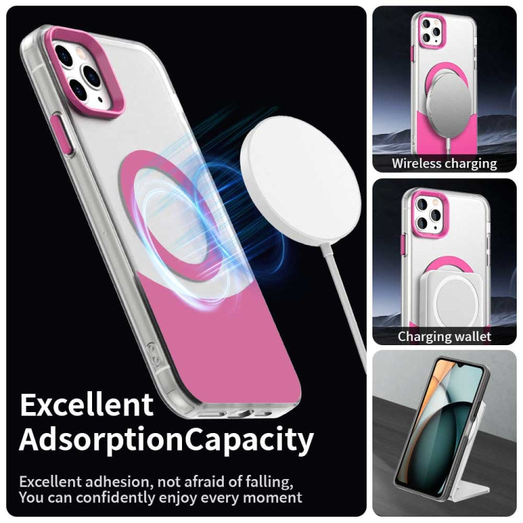 For iPhone 11 Pro Color Blocking Series MagSafe Magnetic PC Hybrid TPU Phone Case
