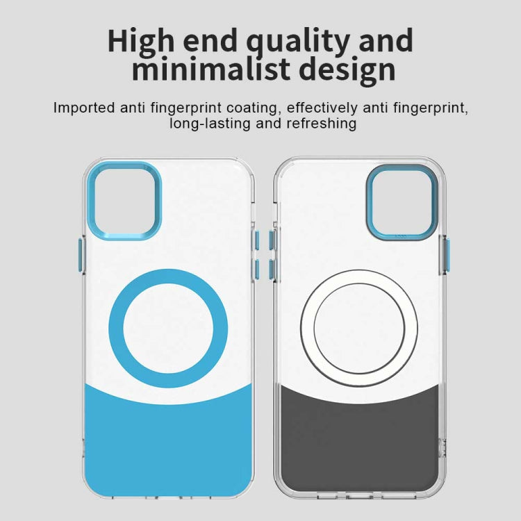 For iPhone 11 Pro Color Blocking Series MagSafe Magnetic PC Hybrid TPU Phone Case