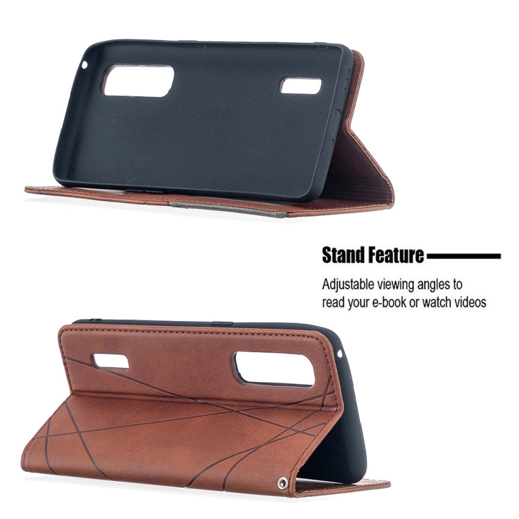 For OPPO Find X2 Pro Rhombus Texture Horizontal Flip Magnetic Leather Case with Holder & Card Slots