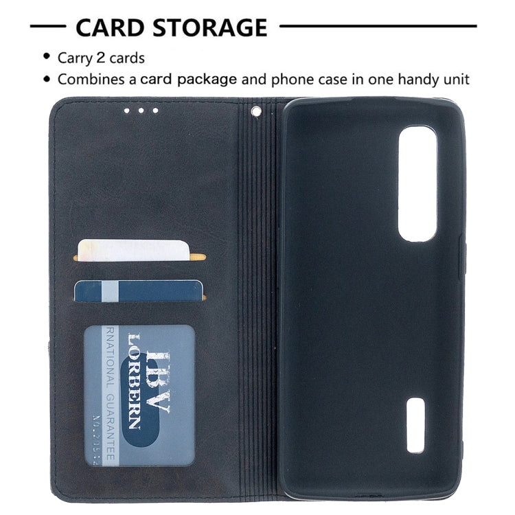 For OPPO Find X2 Pro Rhombus Texture Horizontal Flip Magnetic Leather Case with Holder & Card Slots