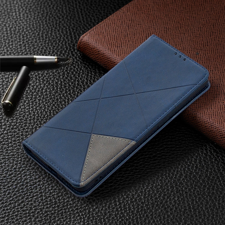 For OPPO Find X2 Pro Rhombus Texture Horizontal Flip Magnetic Leather Case with Holder & Card Slots