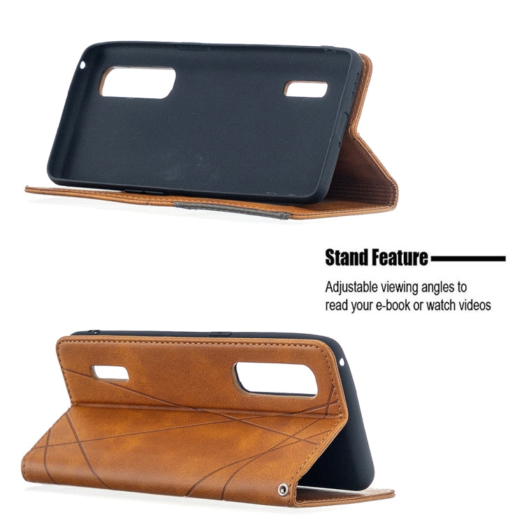 For OPPO Find X2 Pro Rhombus Texture Horizontal Flip Magnetic Leather Case with Holder & Card Slots