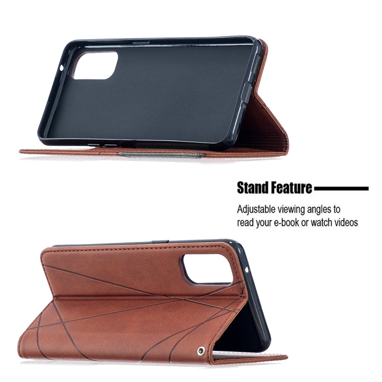 For OPPO Reno4 5G Rhombus Texture Horizontal Flip Magnetic Leather Case with Holder & Card Slots