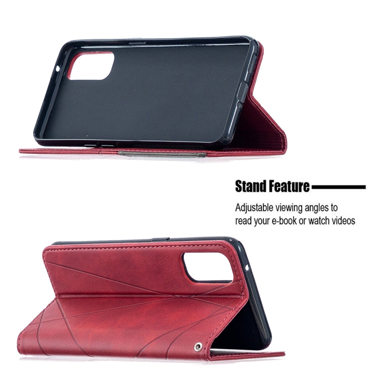 For OPPO Reno4 5G Rhombus Texture Horizontal Flip Magnetic Leather Case with Holder & Card Slots