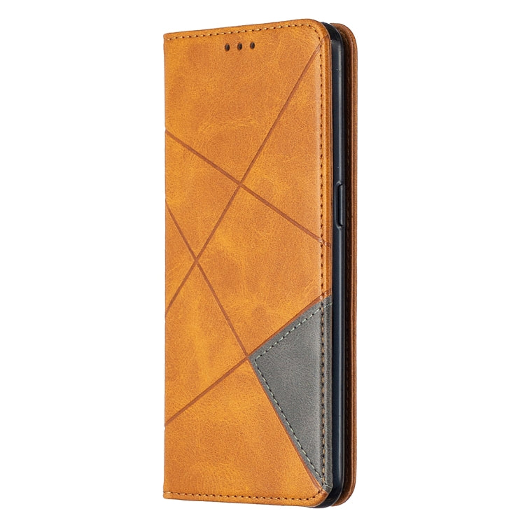 For OPPO Reno4 5G Rhombus Texture Horizontal Flip Magnetic Leather Case with Holder & Card Slots