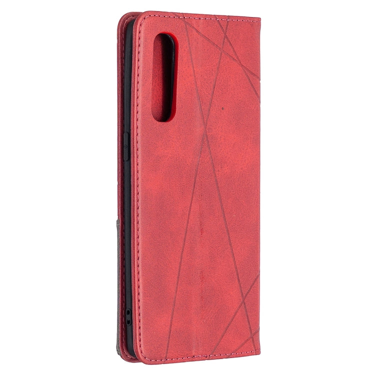 For OPPO Find X2 Neo / Reno 3 Pro Rhombus Texture Horizontal Flip Magnetic Leather Case with Holder & Card Slots