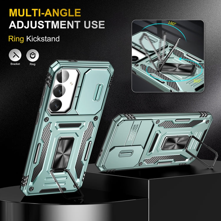 For Samsung Galaxy S24 FE 5G Armor PC Hybrid TPU Camera Shield Phone Case