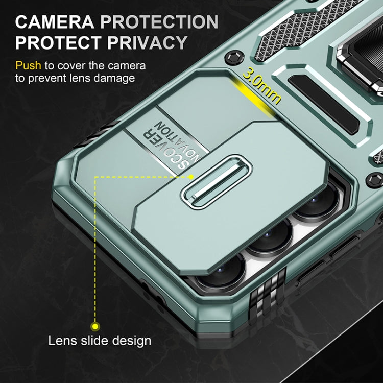 For Samsung Galaxy S24 FE 5G Armor PC Hybrid TPU Camera Shield Phone Case