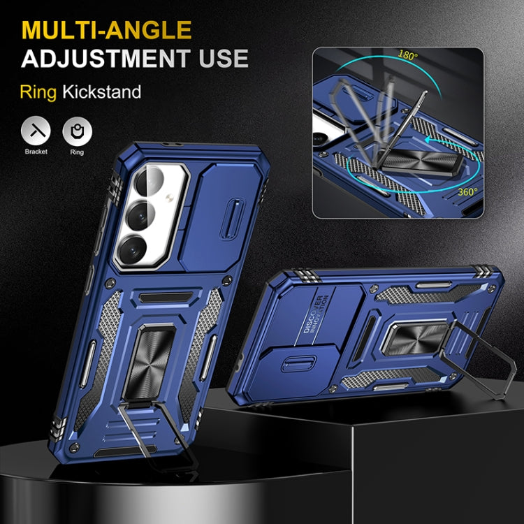 For Samsung Galaxy S24 FE 5G Armor PC Hybrid TPU Camera Shield Phone Case