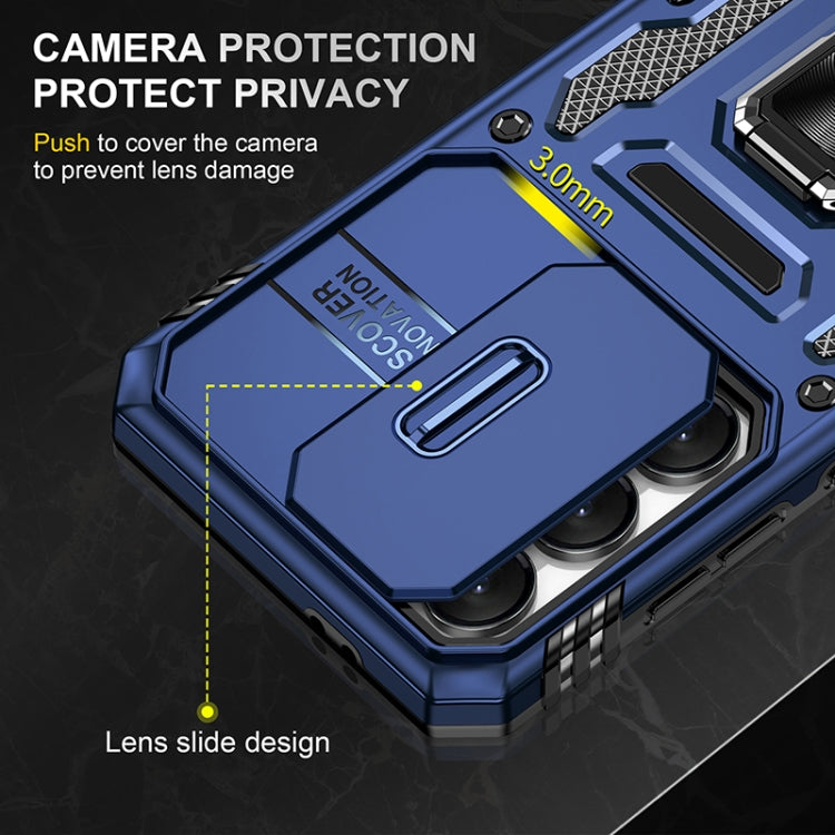For Samsung Galaxy S24 FE 5G Armor PC Hybrid TPU Camera Shield Phone Case