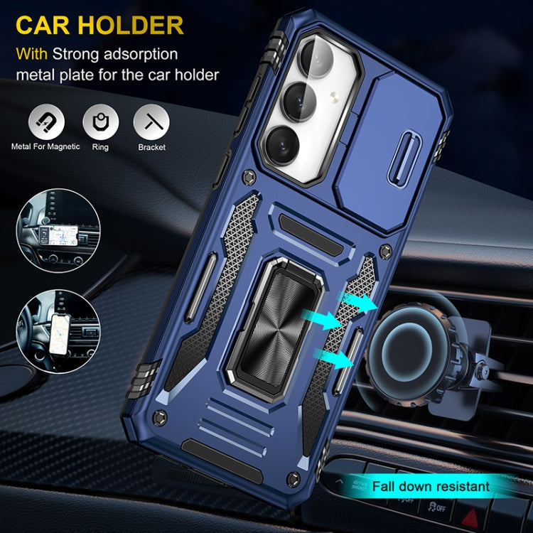 For Samsung Galaxy S24 FE 5G Armor PC Hybrid TPU Camera Shield Phone Case
