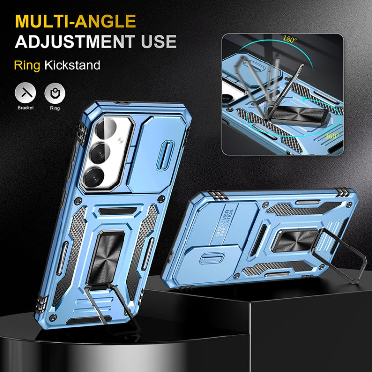 For Samsung Galaxy S24 FE 5G Armor PC Hybrid TPU Camera Shield Phone Case