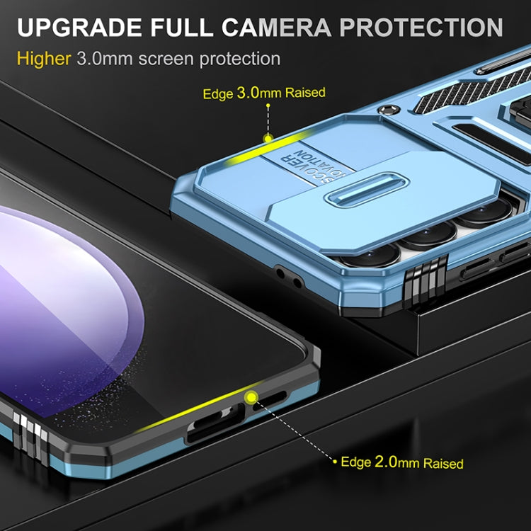 For Samsung Galaxy S24 FE 5G Armor PC Hybrid TPU Camera Shield Phone Case