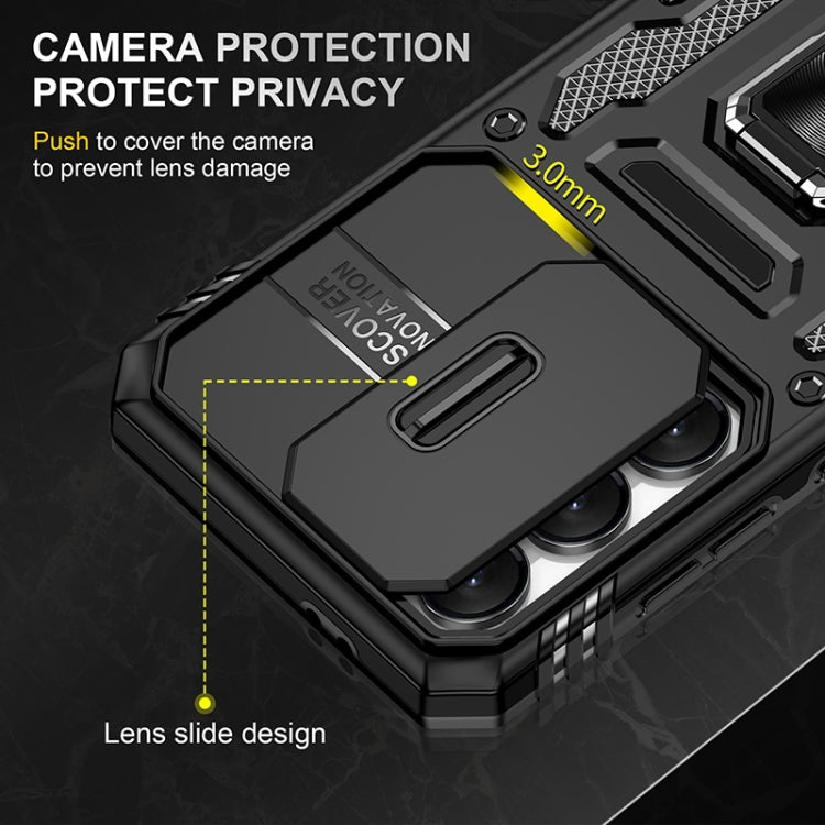 For Samsung Galaxy S24 FE 5G Armor PC Hybrid TPU Camera Shield Phone Case