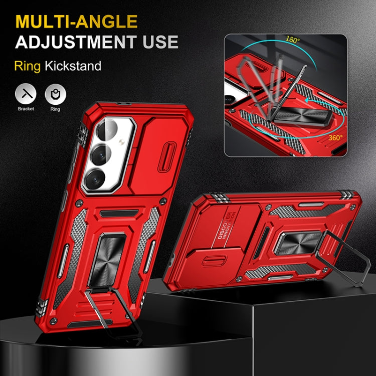 For Samsung Galaxy S24 FE 5G Armor PC Hybrid TPU Camera Shield Phone Case