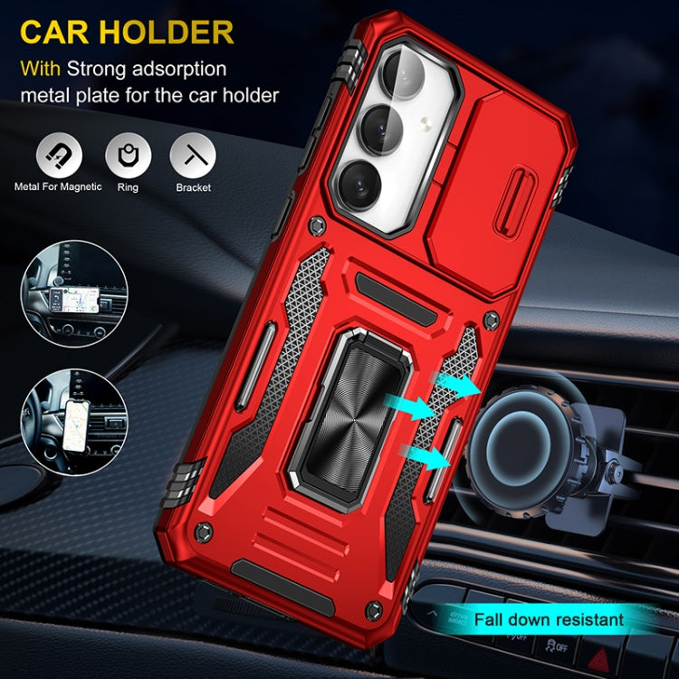 For Samsung Galaxy S24 FE 5G Armor PC Hybrid TPU Camera Shield Phone Case