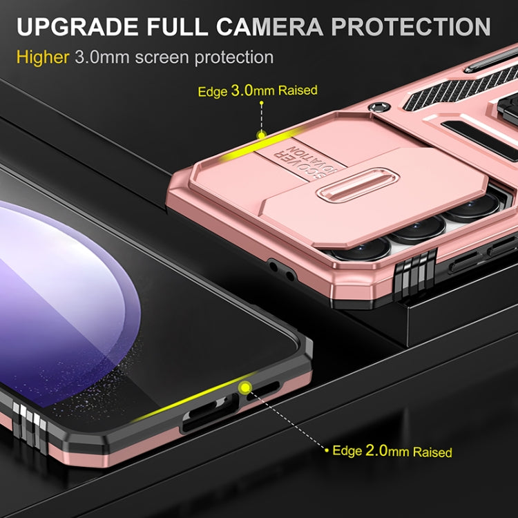 For Samsung Galaxy S24 FE 5G Armor PC Hybrid TPU Camera Shield Phone Case