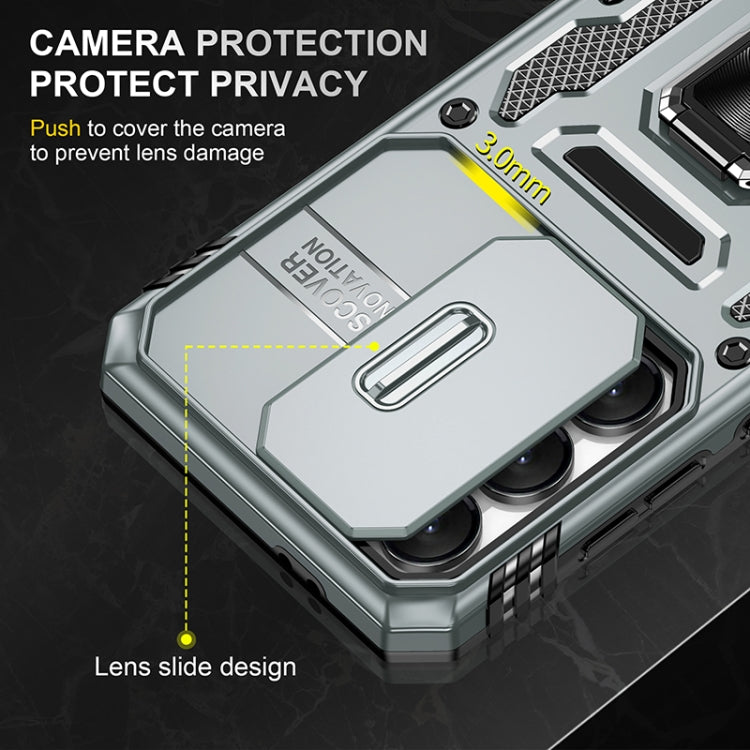 For Samsung Galaxy S24 FE 5G Armor PC Hybrid TPU Camera Shield Phone Case