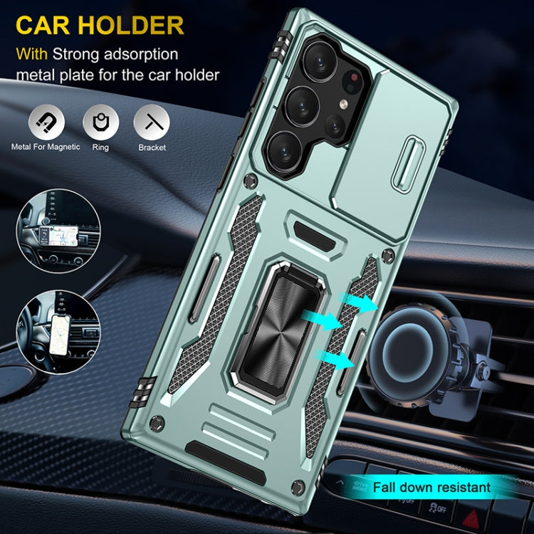 For Samsung Galaxy S25 Ultra 5G Armor PC Hybrid TPU Camera Shield Phone Case