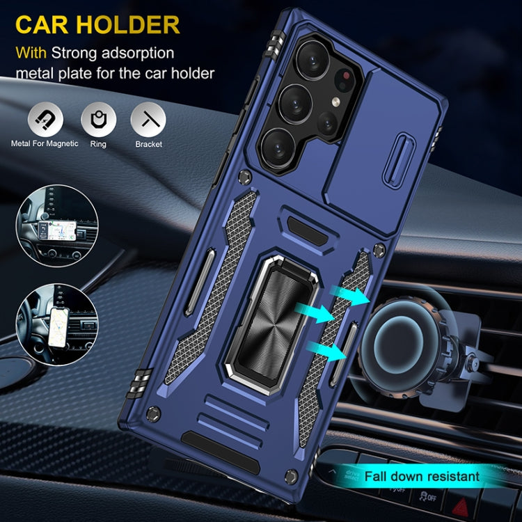 For Samsung Galaxy S25 Ultra 5G Armor PC Hybrid TPU Camera Shield Phone Case