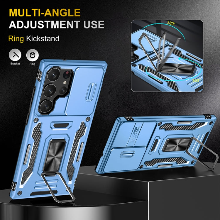 For Samsung Galaxy S25 Ultra 5G Armor PC Hybrid TPU Camera Shield Phone Case