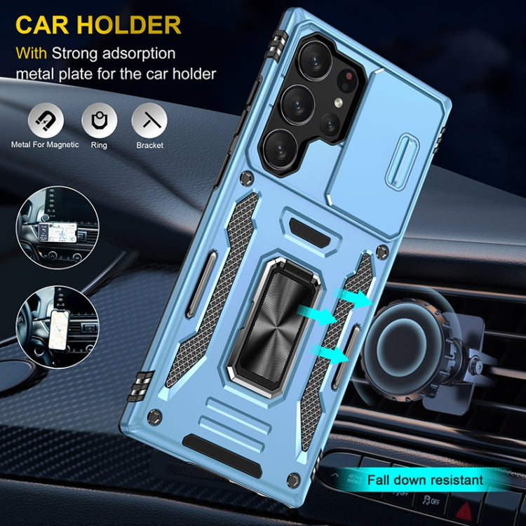 For Samsung Galaxy S25 Ultra 5G Armor PC Hybrid TPU Camera Shield Phone Case