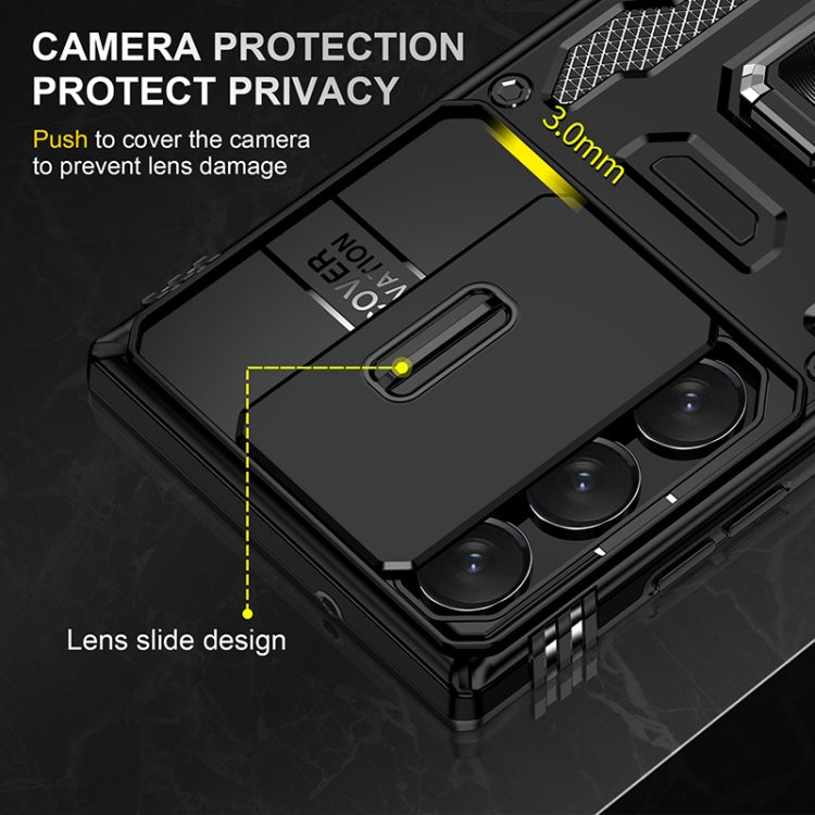 For Samsung Galaxy S25 Ultra 5G Armor PC Hybrid TPU Camera Shield Phone Case