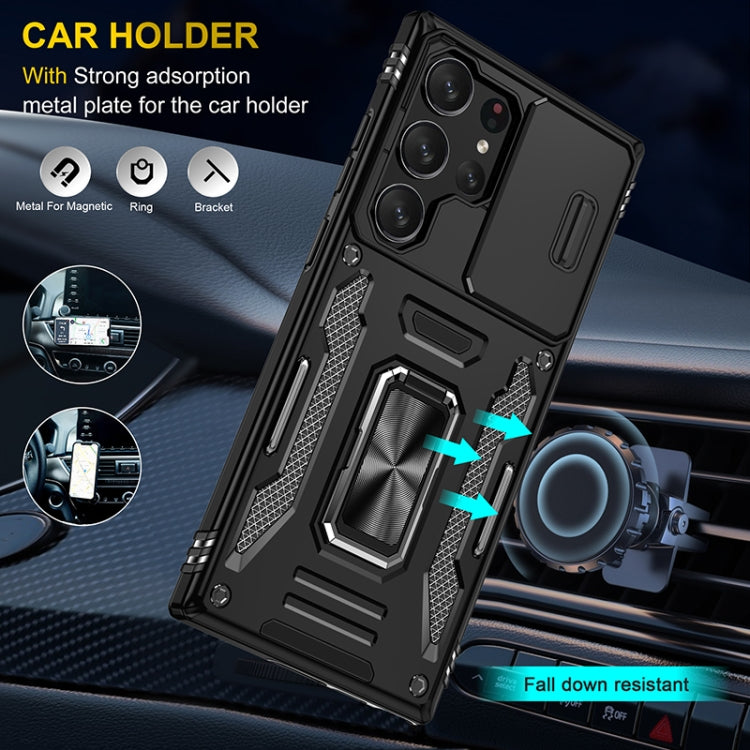 For Samsung Galaxy S25 Ultra 5G Armor PC Hybrid TPU Camera Shield Phone Case