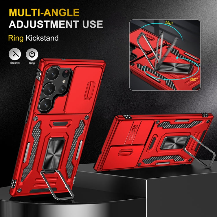 For Samsung Galaxy S25 Ultra 5G Armor PC Hybrid TPU Camera Shield Phone Case