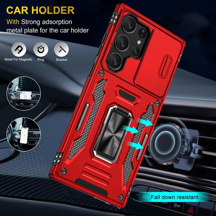 For Samsung Galaxy S25 Ultra 5G Armor PC Hybrid TPU Camera Shield Phone Case