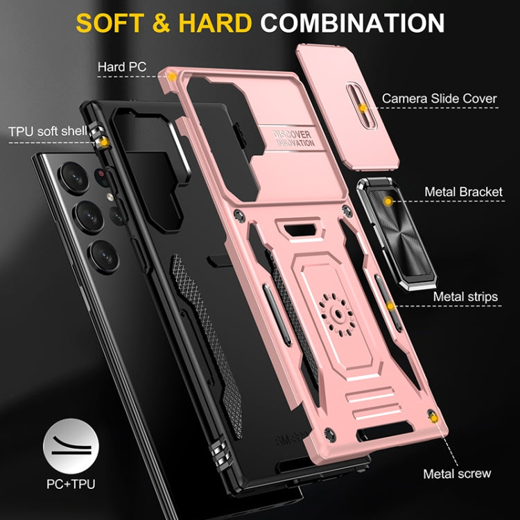 For Samsung Galaxy S25 Ultra 5G Armor PC Hybrid TPU Camera Shield Phone Case