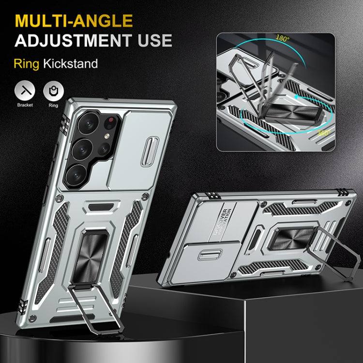 For Samsung Galaxy S25 Ultra 5G Armor PC Hybrid TPU Camera Shield Phone Case