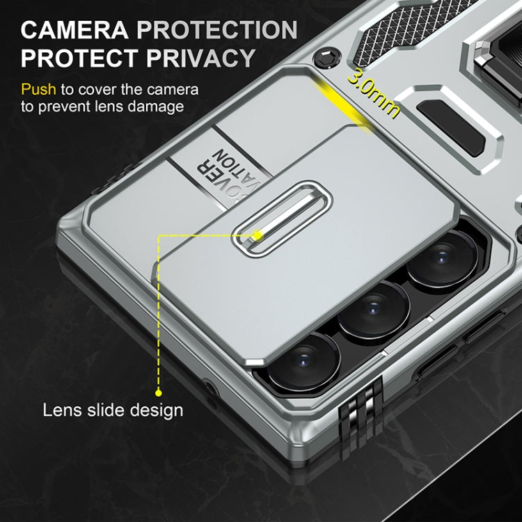 For Samsung Galaxy S25 Ultra 5G Armor PC Hybrid TPU Camera Shield Phone Case