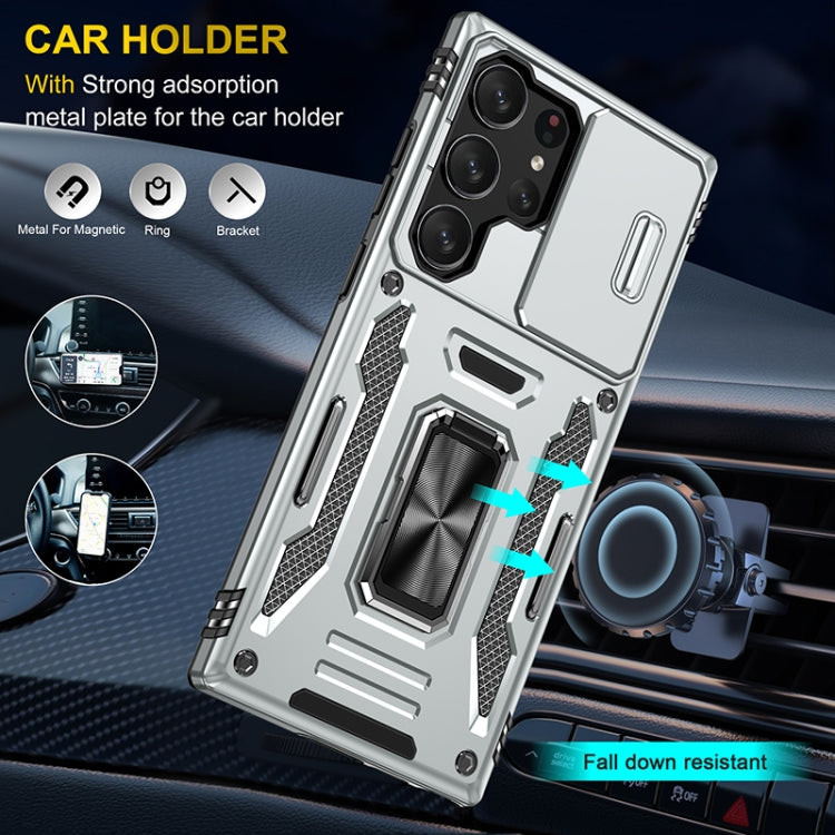 For Samsung Galaxy S25 Ultra 5G Armor PC Hybrid TPU Camera Shield Phone Case