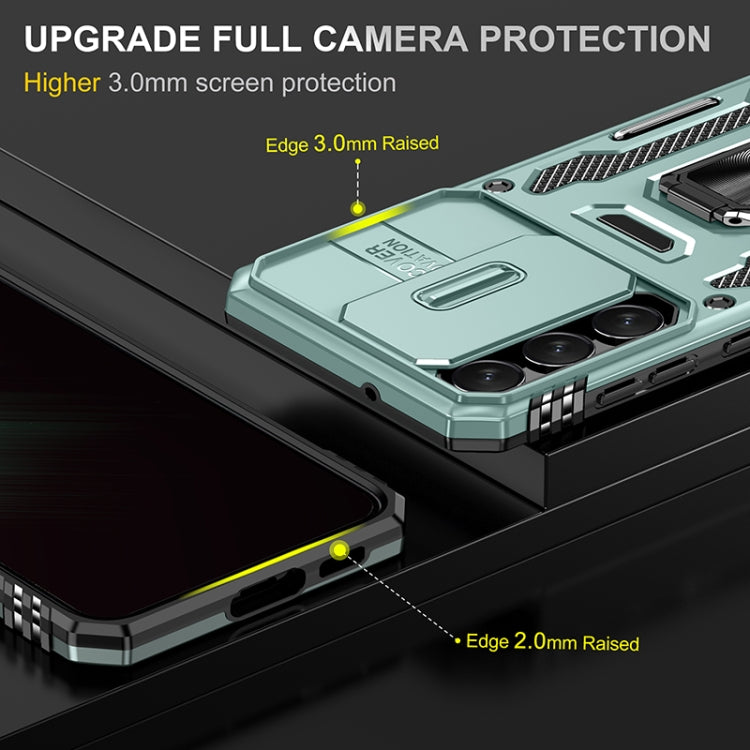 For Samsung Galaxy S25 5G Armor PC Hybrid TPU Camera Shield Phone Case
