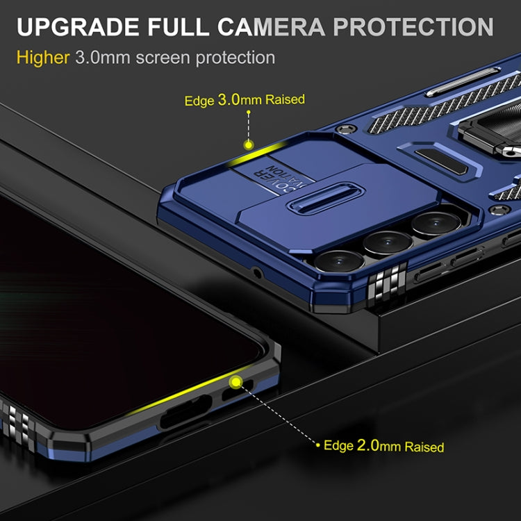 For Samsung Galaxy S25 5G Armor PC Hybrid TPU Camera Shield Phone Case