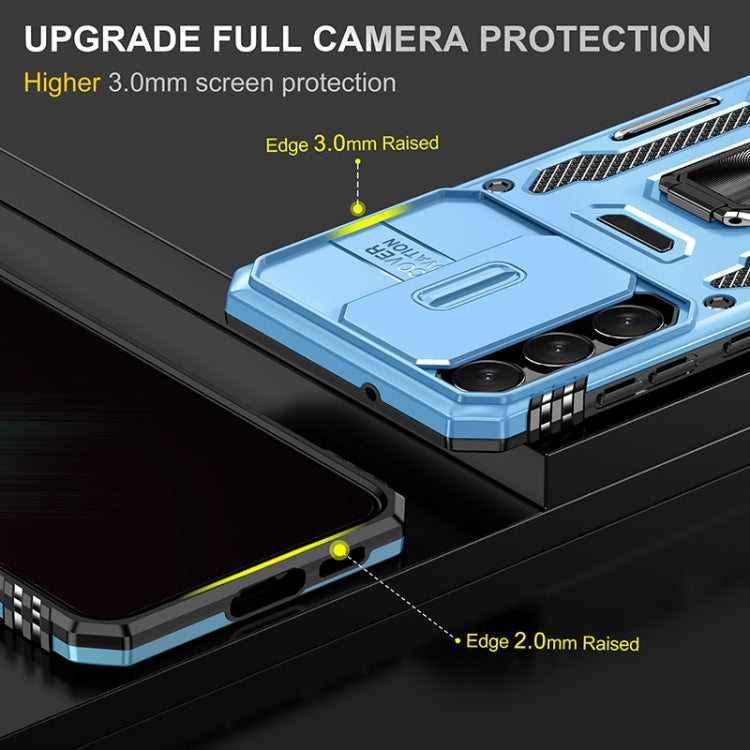 For Samsung Galaxy S25 5G Armor PC Hybrid TPU Camera Shield Phone Case